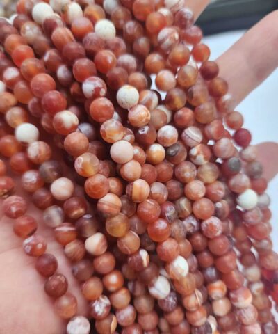 6 MM Küre Mat Turuncu Akik Taşı