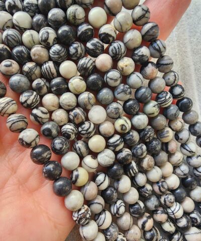 6 Mm Kure Mat Zebra Akik Tasi