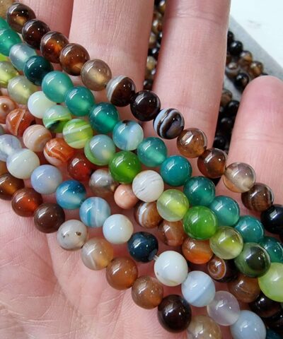 6 Mm Madagaskar Akik Dogal Tas Boncuk