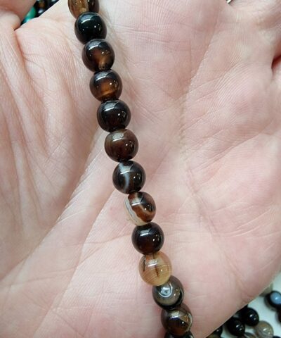 6 Mm Madagaskar Akik Dogal Tas Boncuk 501