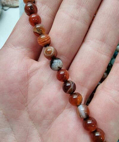 6 Mm Madagaskar Akik Dogal Tas Boncuk 503