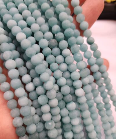 6 MM Mat Akuamarin Ceyt Kuvars Taşı