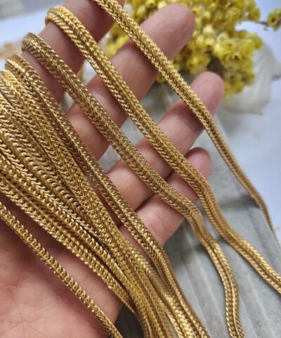 6 MM Su Yolu Altın Kaplama Takı Zinciri