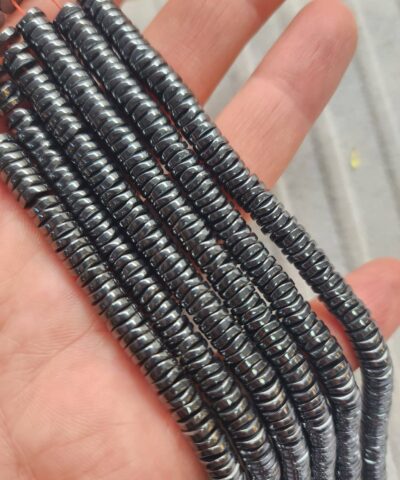6x1 Mm Sekilsiz Disk Hematit Dogal Tas Fume
