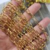 6x12 MM Ataç Altın Kaplama Takı Zinciri