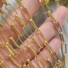 6x15 Mm Oval Atac Altin Kaplama Taki Zinciri