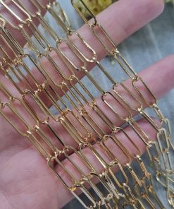 6x18 MM Ataç Altın Kaplama Takı Zinciri