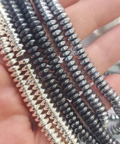6x2 MM Rondela Hematit Doğal Taş