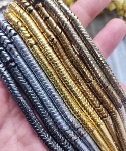 6x2 MM Yılan Şekilli Disk Hematit Doğal Taş