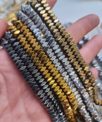 6x3 Mm Kare Rondela Hematit Dogal Tas