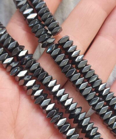 6x3 Mm Kare Rondela Hematit Dogal Tas Fume