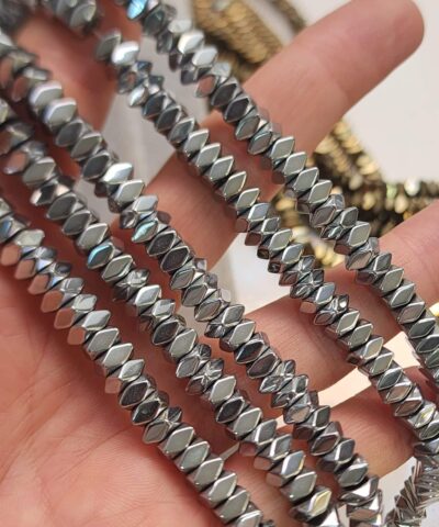 6x3 Mm Kare Rondela Hematit Dogal Tas Gumus