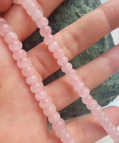 6x3 MM Rondela Pembe Kuvars Taşı