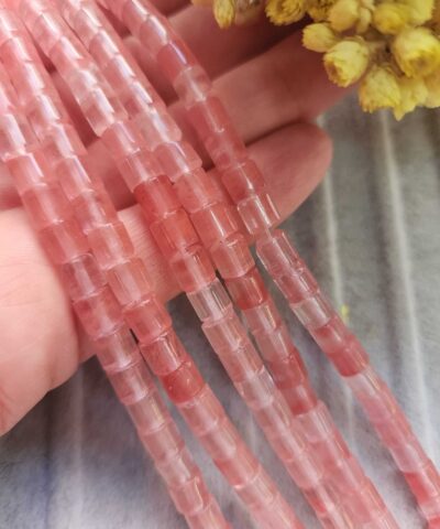 6x6 Mm Silindir Gul Kuvars Tasi