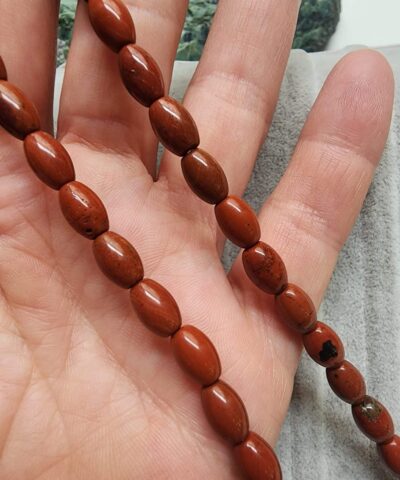 6x8 MM Arpa Kırmızı Jasper Doğal Taş