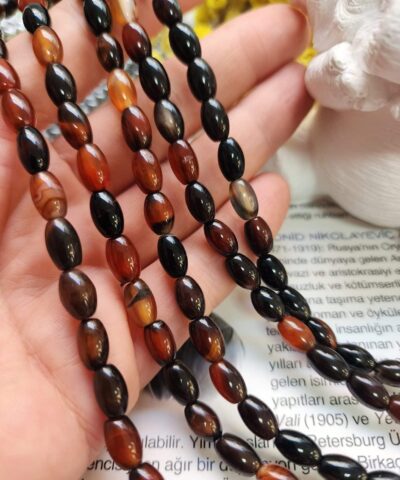 6x8 Mm Kahve Arpa Akik Tasi