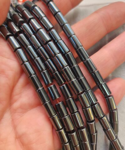 6x8 Mm Silindir Hematit Dogal Tas Fume
