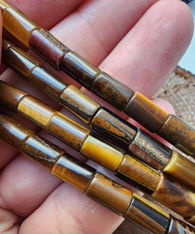 6x8 Mm Silindir Kaplan Gozu Dogal Tas