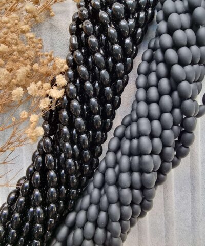 6x9 Arpa Kesim Oniks Doğal Taş Boncuk