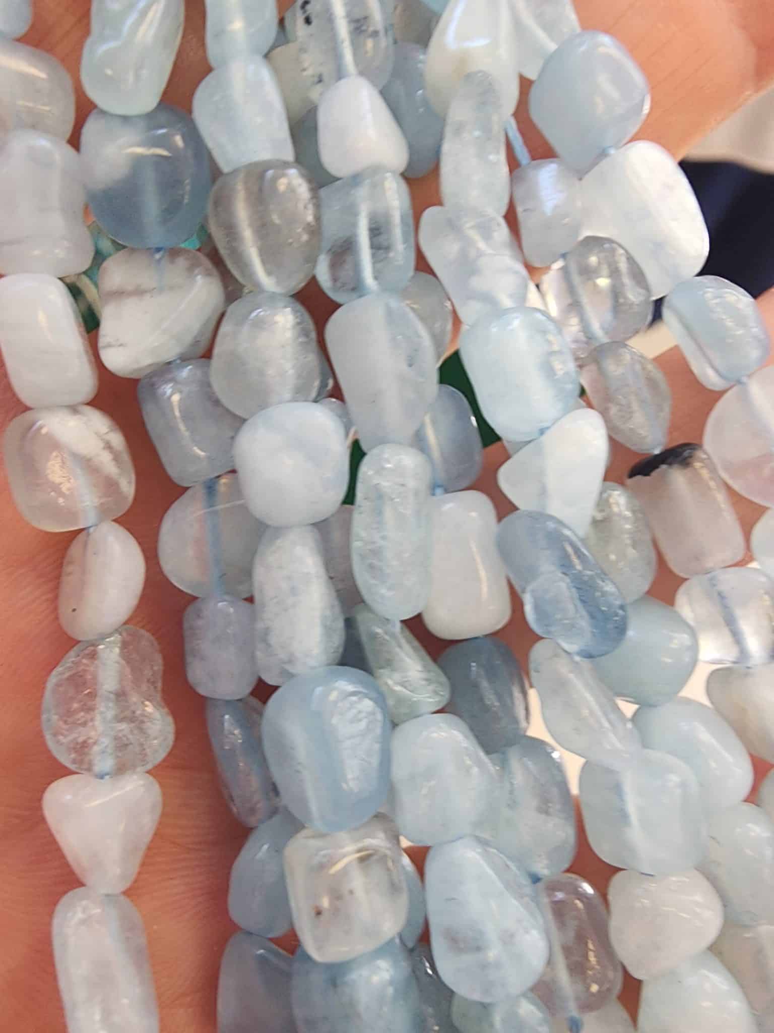 7 MM Amorf Doğal Akuamarin Taşı