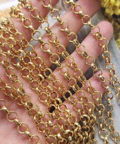 7  MM DOÇ Altın Kaplama Takı Zinciri