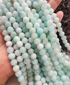 8 MM Küre Akua Amazonit Ceyt Kuvars Taşı