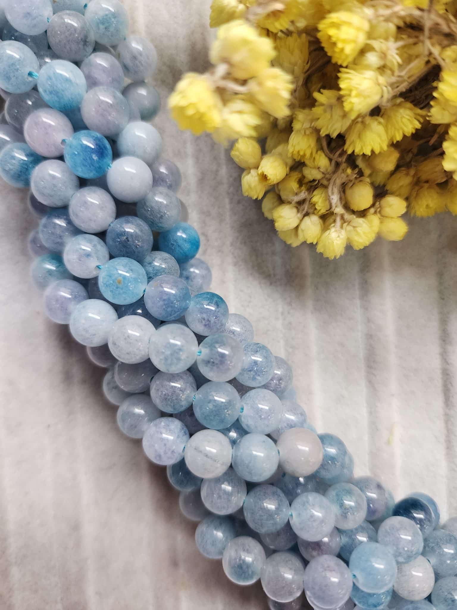 8 Mm Akuamarin Ceyt Kuvars Tasi 1