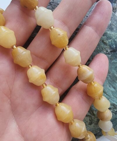 8 MM Amorf Bombeli Arpa Bal Akik Taşı