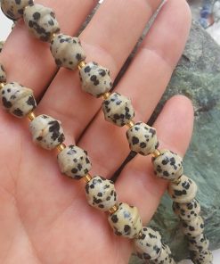 8 MM Amorf Bombeli Arpa Dalmaçya Jasper Taşı