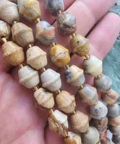 8 MM Amorf Bombeli Arpa Toprak Jasper Taşı