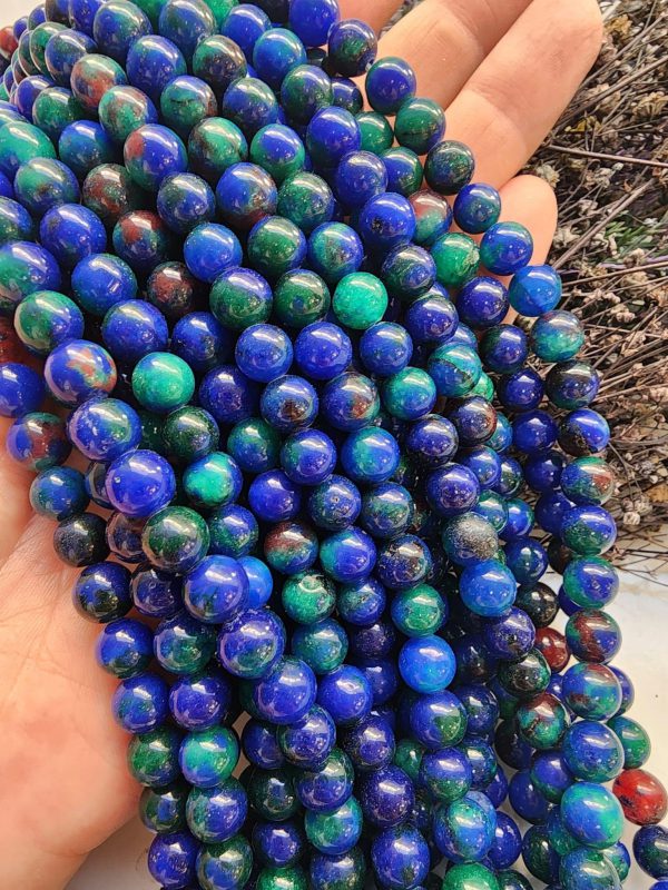 8 MM Küre Azurit Ceyt Kuvars Taşı