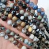 8 Mm Damarli Akik Dogal Tas Boncuk