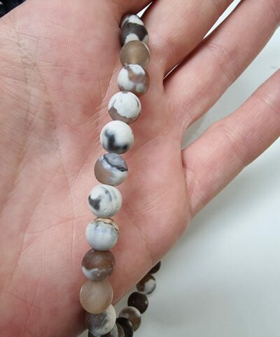 8 Mm Damarli Akik Dogal Tas Boncuk 502