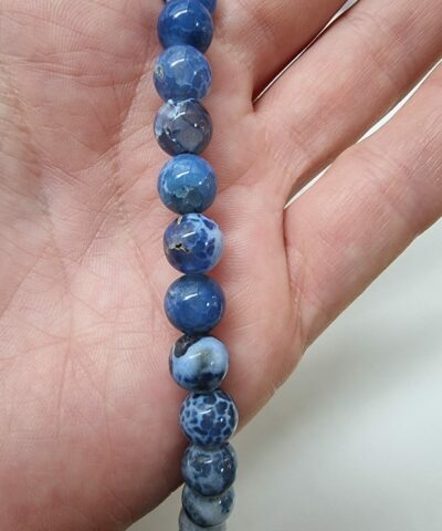 8 Mm Damarli Akik Dogal Tas Boncuk 503