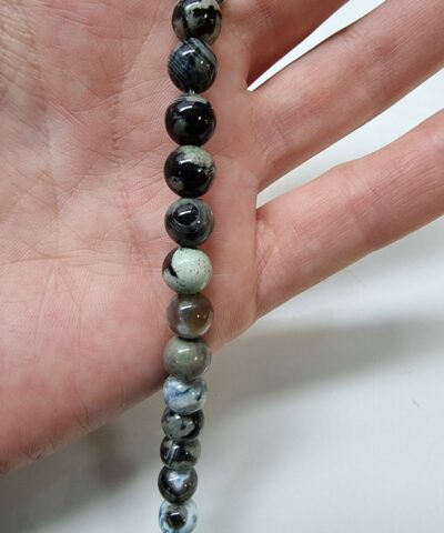 8 Mm Damarli Akik Dogal Tas Boncuk 505