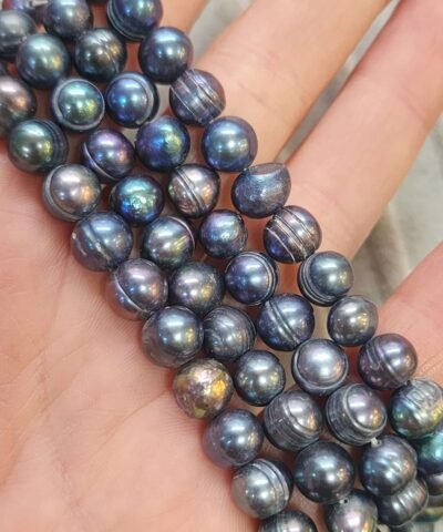 8 MM Doğal Siyah İnci Barok