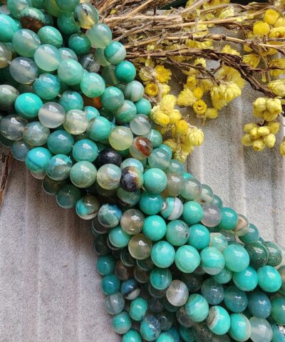 8 MM Dumanlı Yeşil Akik Taşı