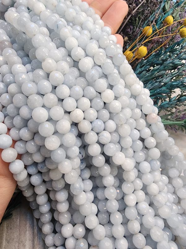 8 MM Faset Akuamarin Ceyt Kuvars Taşı