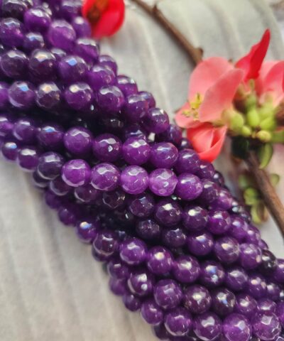 8 MM Faset Ametist Ceyt Kuvars Taşı