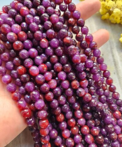 8 MM Faset Ametsit Mix Ceyt Kuvars Taşı