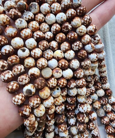 8 MM Faset Benekli Tibet Akik Taşı