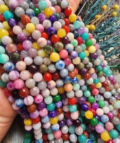 8 MM Faset Çakra Ceyt Doğal Taş