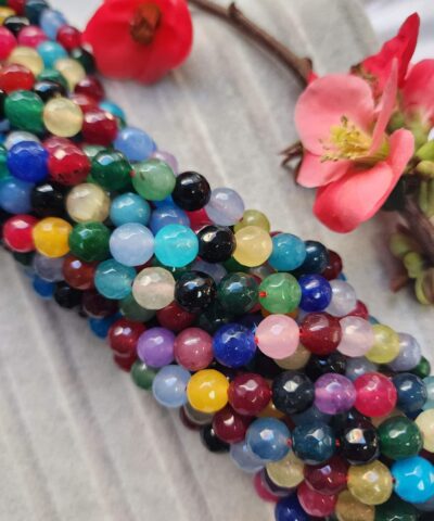 8 MM Faset Çakra Ceyt Kuvars Taşı