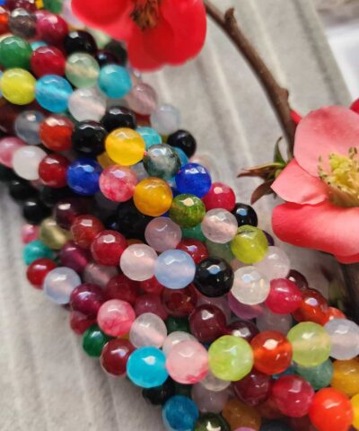 8 MM Faset Çakra Ceyt Kuvars Taşı