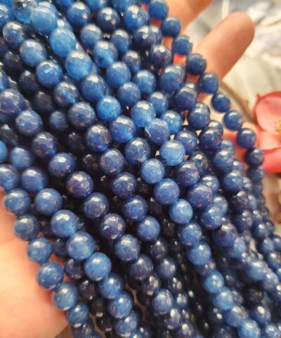 8 MM Faset Gece Mavisi Ceyt Kuvars Taşı