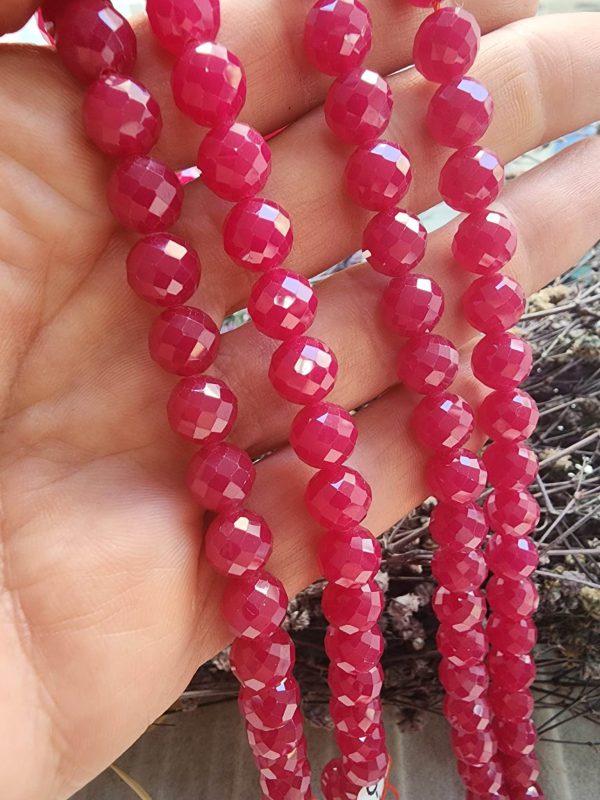 8 MM Faset Kesim Yakut Doğal Taş - Görsel 2
