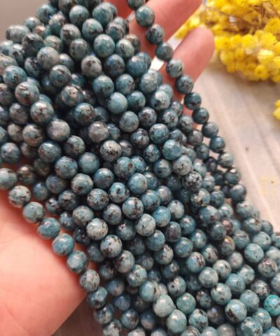 8 MM Faset Mavi Benekli Ceyt Kuvars Taşı