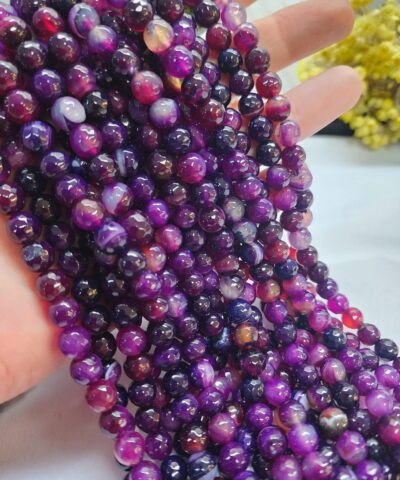 8 MM Faset Mürdüm Akik Taşı