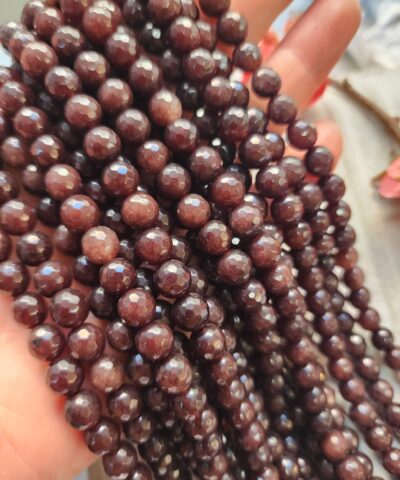 8 MM Faset Obsidyen Ceyt Kuvars Taşı