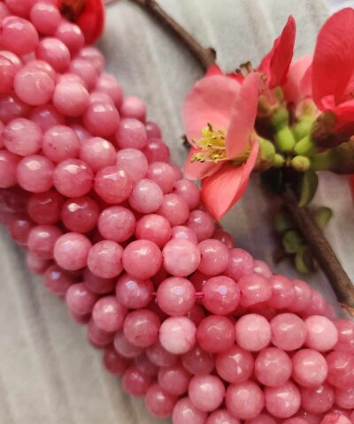 8 MM Faset Rodokrozit Ceyt Kuvars Taşı